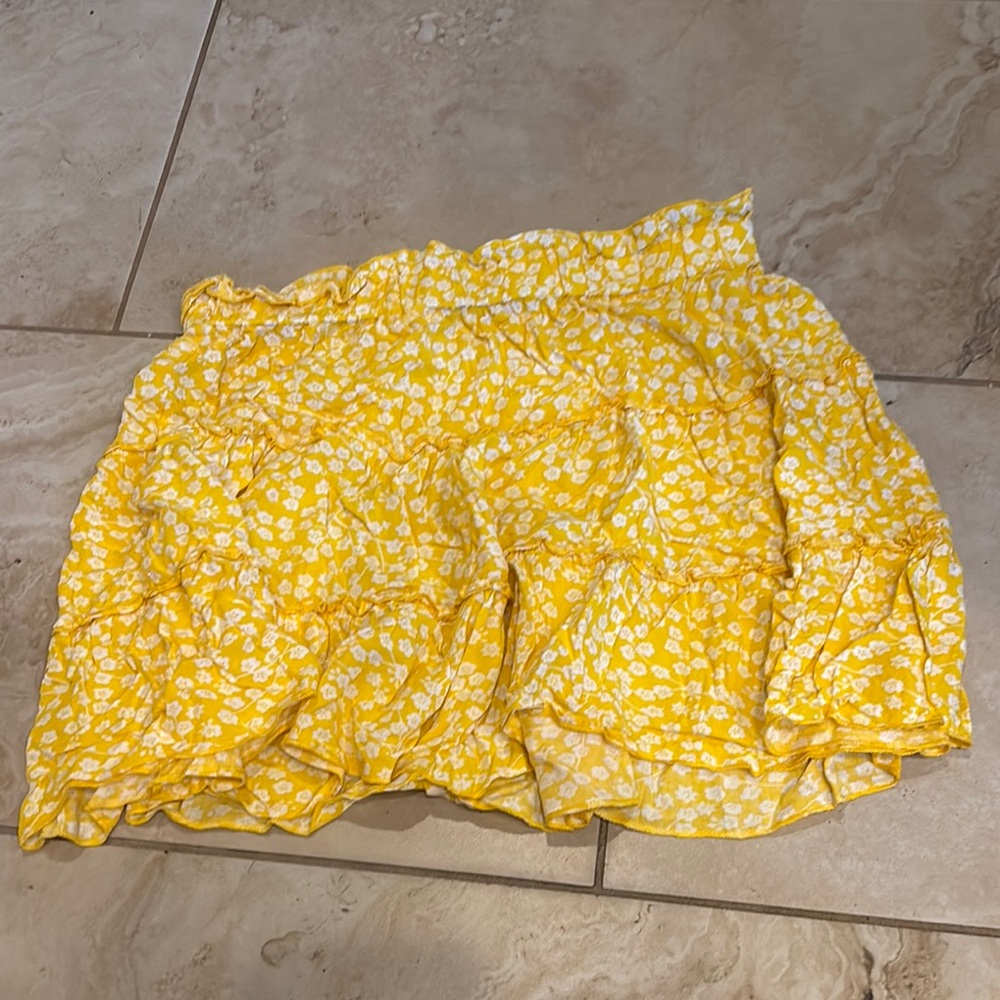 Yellow Floral Skirt